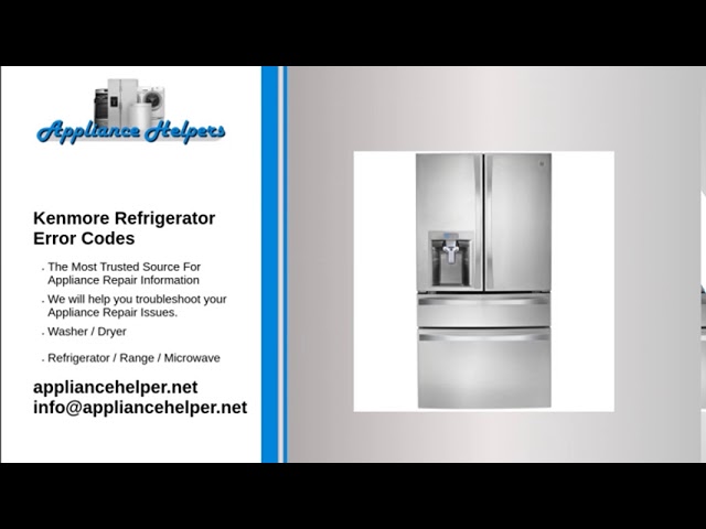 Kenmore Refrigerator Error Code